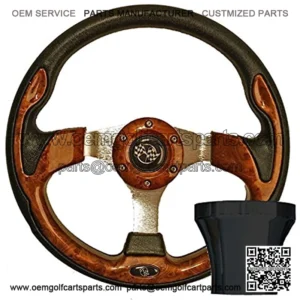 Ultimate Golf CART Steering Wheel W/Adapter for Club CAR DS