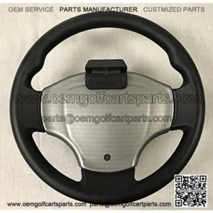 Club Car Precedent Golf Cart Comfort Grip Steering Wheel Scorecard Cover in Turned Titanium (Will ONLY FIT Comfort Grip Steering Wheel)