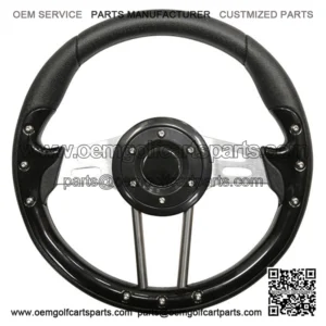 4 Black Grip/Brushed Aluminum Steering Wheel