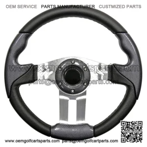 5 Carbon Fiber Grip/Brushed Aluminum Steering Wheel