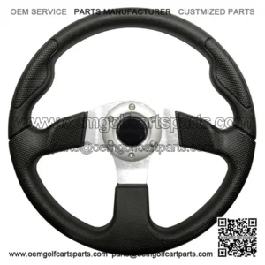 Black Grip/Brushed Aluminum Steering Wheel