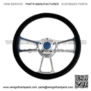 Billet 3 Spoke Style Steering Wheel - Black Half Wrap Grip