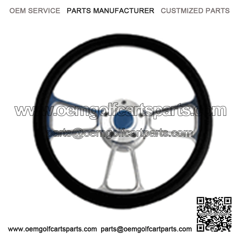Billet 3 Spoke Style Steering Wheel - Black Half Wrap Grip
