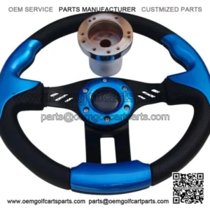 EZGO TXT RXV Steering Wheel Blue Black With Spokes & Hub Adapter