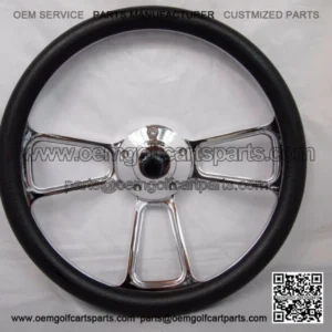 CLUB CAR PRECEDENT Chrome  steering wheel golf cart with Adapter 3 spoke