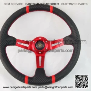 CLUB CAR PRECEDENT steering wheel golf cart W/ billet polished Adapter 3 spoke"