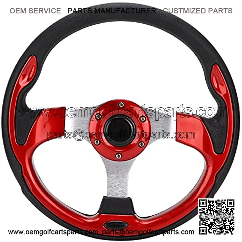 Accesorios para Carrito de Golf para Volante de Coche, Adaptador de Volante de Coche de 12,5 Pulgadas, Repuesto Universal de Pl??stico Rojo para G8 G9 G11 G14 G16 G19 G21 G22 G29 / Drive