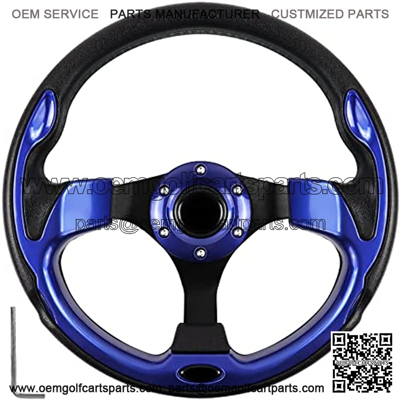 Golf Cart Steering Wheel with Ergonomic Design Universal Fit for Golf Cart Club Car EZGO RXV & TXT, Yamaha, Precedent Tempo, DS