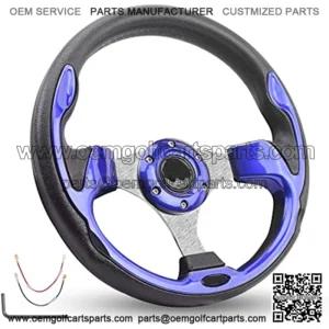 Universal Golf Cart Steering Wheel, Steering Wheel Hub Adapter (Sold Separately) fit Club Car EZGO Yamaha ICON Most Golf Carts