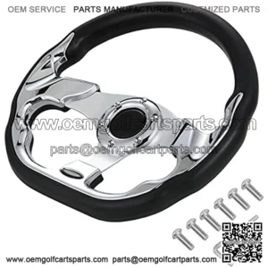 13 Inch Golf Cart Accessories Steering Wheel Carbon Fiber For Golf Cart Club Car DS & Precedent, EZGO TXT/RXV Yamaha