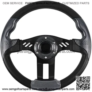 Golf Cart Steering Wheel, Skid Steering Wheel, Universal Golf Cart for Club Car EZGO RXV and TXT, Yamaha, Precedent Tempo, DS??5115Gray??
