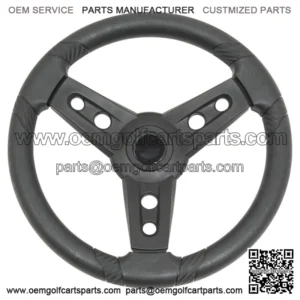 Italia Lugana Black Golf Cart Steering Wheel For Yamaha Golf Cart