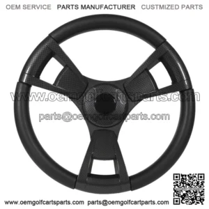Italia Model 13 Carbon Fiber Golf Cart Steering Wheel For Club Car DS
