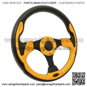 Club Car Precedent (04-Up) Golf Cart Rally Steering Wheel & Adapter Kit 12.5 in