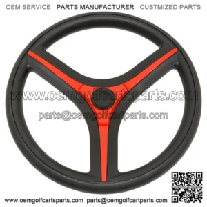 Italia Black Steering Wheel Fits Star EV Golf Cart