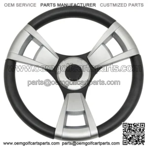 Italia Model 13 Brushed Golf Cart Steering Wheel For Yamaha Golf Cart
