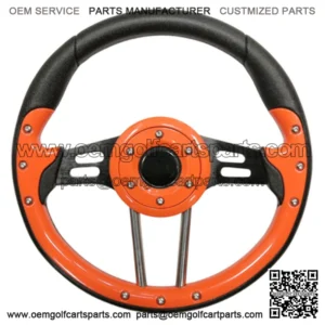 Aviator 4 Golf Cart Steering Wheel (Orange)
