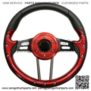 Aviator 4 Golf Cart Steering Wheel (Red)