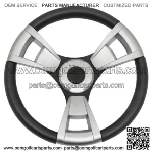 Italia Model 13 Brushed Golf Cart Steering Wheel For EZGO