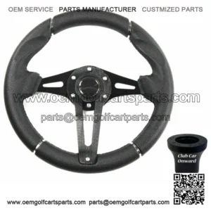 Black Transformer Golf Cart Steering Wheel For Club Car Onward/ Tempo 2017-Up