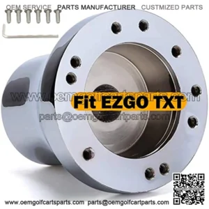 Golf Cart Steering Wheel or Golf Cart Steering Wheel Adapter Chrome Hub for EZGO TXT&RXV Club Car DS&Precedent Yamaha Golf Carts
