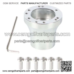For Club Car DS Golf Cart Steering Wheel Hub Adapter 5/6 Hole 1985+ New Chrome