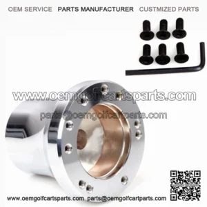 Silver Aluminum Steering Wheel Hub Adapter Fit for Club Car Precedent Golf Cart