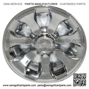 CHROME 8" Golf Cart Hub Caps - EZGO, CLUB CAR, YAMAHA Set (4) NEW Wheel Covers