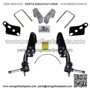 6'' Spindle Lift Kit with Factory 4 Wheel Mechanical Brakes for Club Car DS
