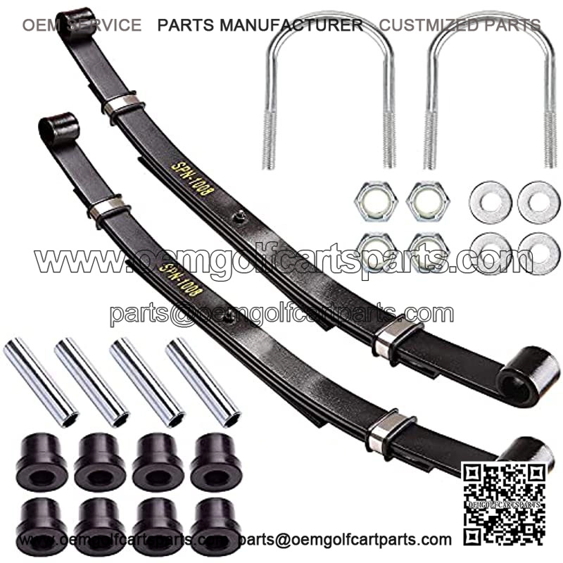 Heavy Duty Rear 3-Leaf Spring Kit with Bushings & Sleeves for DS Golf Cart