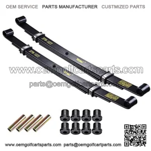 Set of 2 Rear Leaf Springs Compatible with Precedent Golf Cart Heavy Duty Dual Action with Bushings
