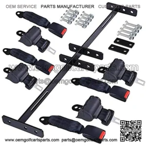 Supermotorparts Universal 4 Passenger Retractable and Bracket Kit for EZGO, Yamaha, Club Car Golf Cart