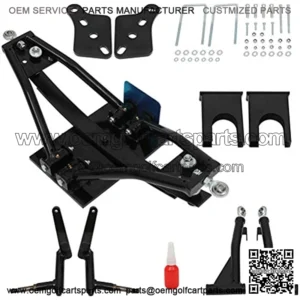 Heavy Duty Easy to Install Golf Cart Front & Rear Black Lift Kit for Club Car Precedent A-Arm Lift Kit Spindle Lift Kit Extends Existing Spindles