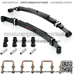 Heavy Duty Rear 4-Leaf Spring Kit with Bushings & Sleeves for EZGO TXT Golf Cart 1995-2013