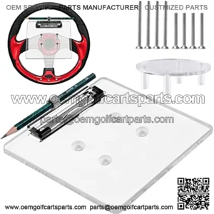 Golf Cart Scorecard Holder with Pencil Holder for EZGO Club Car Yamaha - 0.23"ThickneAcrylic/More Sturdy
