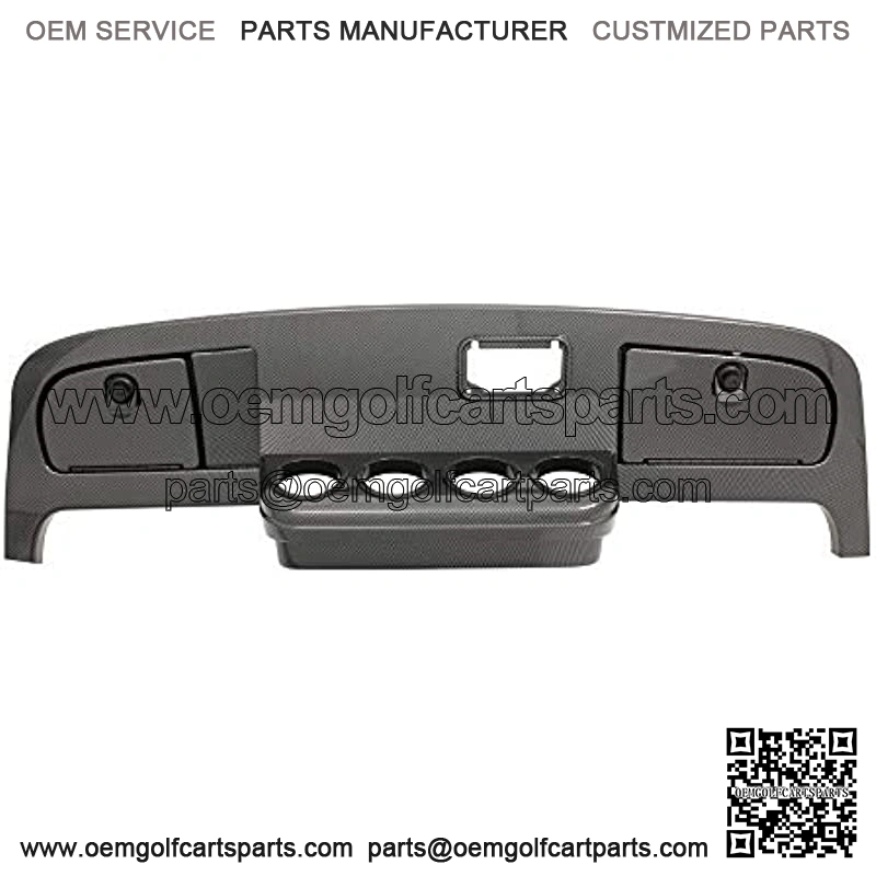 EZGO TXT Golf Cart Carbon Fiber Dash Cover Assembly with Locking Doors | Compatible with TXT (94-13) & Medalist (94-96) Models
