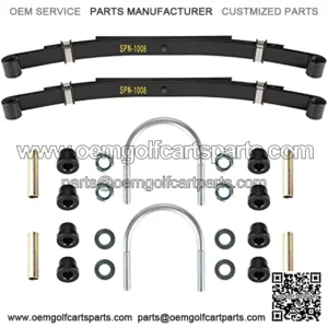 Golf Cart Club Car DS Rear Heavy Duty 4-Leaf Springs Kit with Bushings & Sleeves U Bolt, OEM# 1014675 Golf Cart Accessories