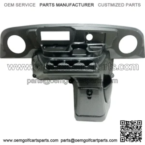 EZGO TXT (96-13) Golf Cart Elite Radio Dash Cover - Carbon Fiber Weave