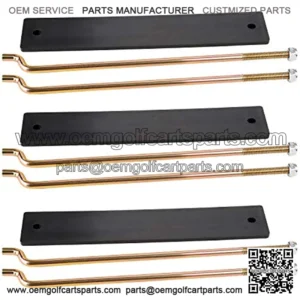 Battery Hold Down Plate Kit for Club Car DS and Carryall Electric 1998-2005 Golf Cart, Includes Rods & Nuts, OEM# 1013683 101090801