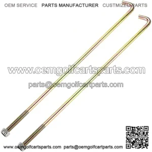 Golf Cart Zinc Plated Battery Hold Down Rod 12.5" J-Bolt &Nut for Yamaha G29 Drive Electric Models Replace OEM# JW2-H2133-00-00 (2 Packs)