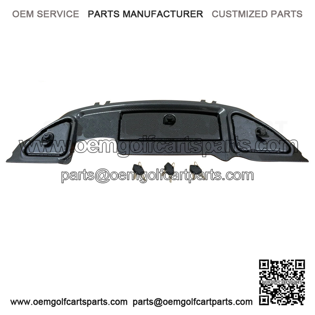 Club Car Precedent Golf Cart Carbon Fiber Dash Panel Locking Glove Box 2007+