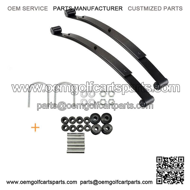 Heavy Duty Golf Cart Rear Leaf Spring Kit (2 Leaf ) For EZGO RXV 2008+, Set of 2