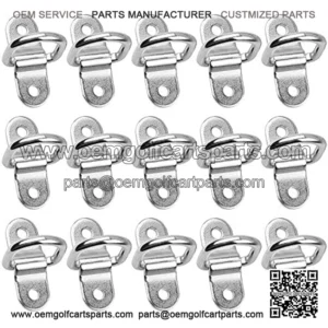 15 Pack D Ring Tie Down Anchors Heavy Duty Lashing Rings for Trailers Trucks Cargo RV ATVs Kayaks Vans Motorcycles Silver