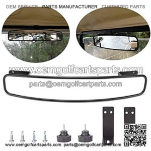 Rear View Mirror For Golf Cart Car EZ-GO Club Car Yamaha, Golf cart Panoramic Rear View Mirror,16.5" Extra Wide 180 Degree