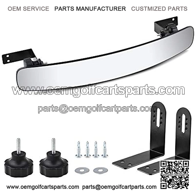 Golf Cart Rear View Mirror 16.5 Inch Extra Wide Panoramic Golf Cart Rear View Mirror Fit for EZGO, Yamaha, Club Car
