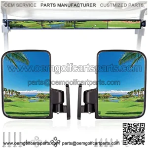 Golf Cart 4 Panel Rear View Mirror & Side Mirror Universal for Club Car EZGO Yamaha Golf Carts Panoramic Eliminate Blind Spots