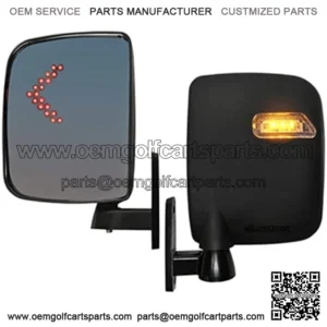 Revenge Golf Cart Parts & Accessories Universal Golf Cart LED Light Side Mirror Set