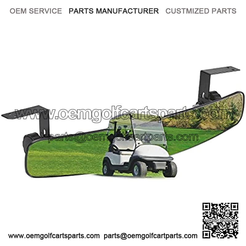 Golf Cart Rear View Mirror, 16.5" Panoramic Rearview Mirror Compatible with Club Car, EZGO, Drive, without Vibration & Fall Off