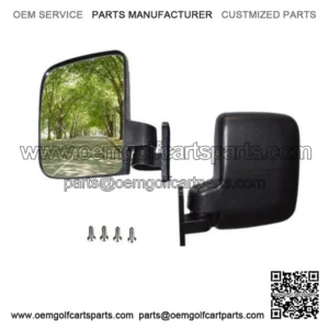 Golf Cart Side Mirrors Rear View Mirrors EZGO Club Car Yamaha ATV