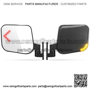 Golf Cart Side Rear View Mirrors W/ Turn Signal Light for YAMAHA EZGO Club Car